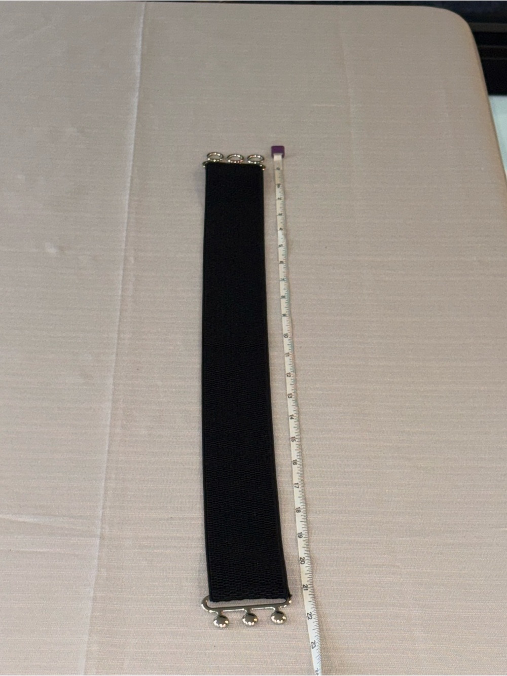 Black Elastic Multi-Hook Waist Belt